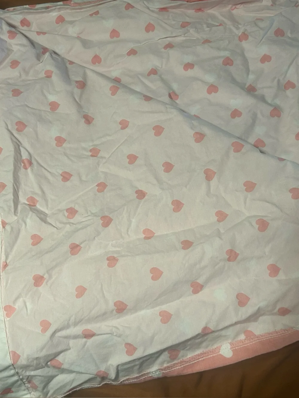 Pottery Barn Kids Pink Heart-Print Duvet Cover and Sham (Coral like Pink)